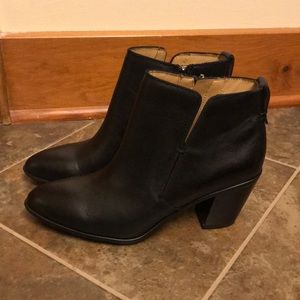 New in box Franco Sarto black leather booties